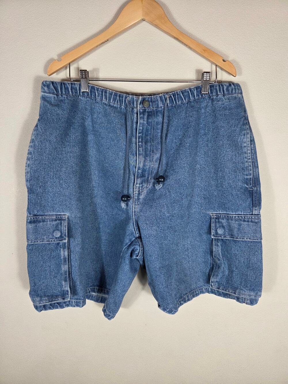 Geetz Vintage Men's JNCO Style Cargo Denim Shorts Size 38 90's